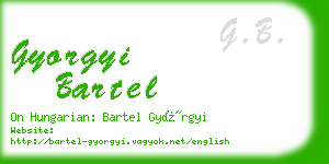 gyorgyi bartel business card